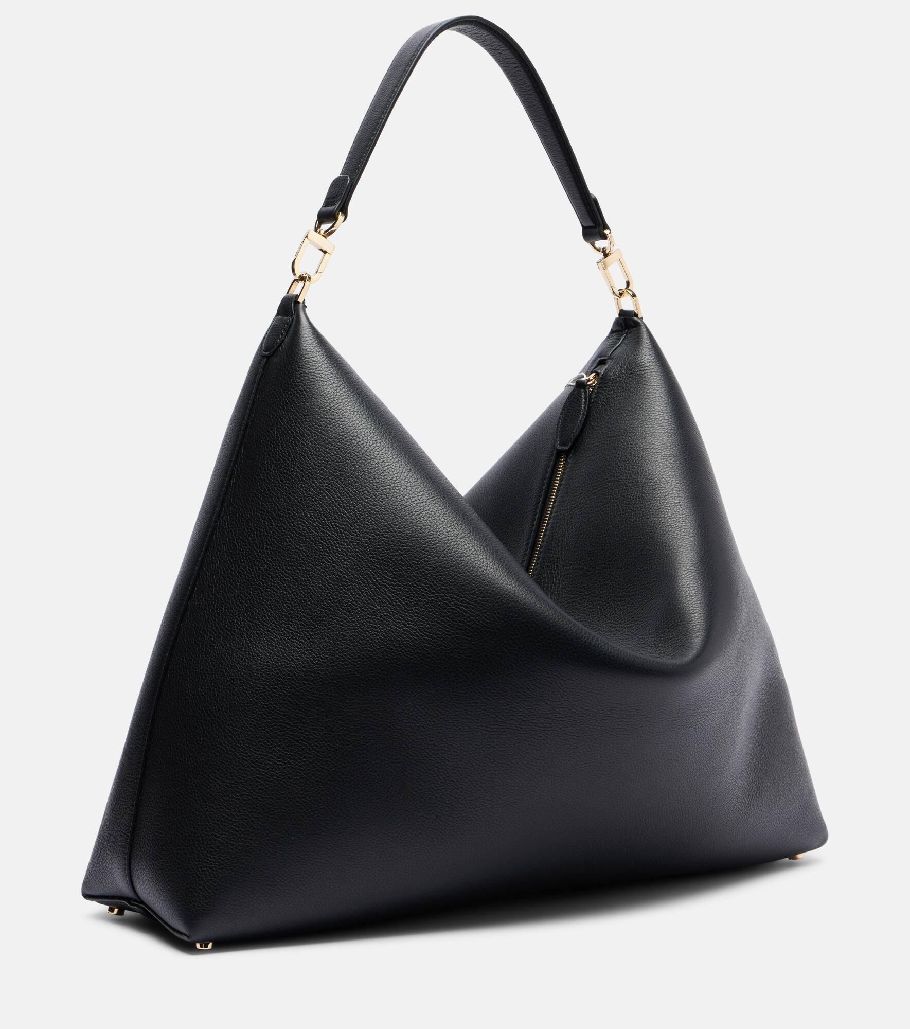 Bevel leather tote bag - 4