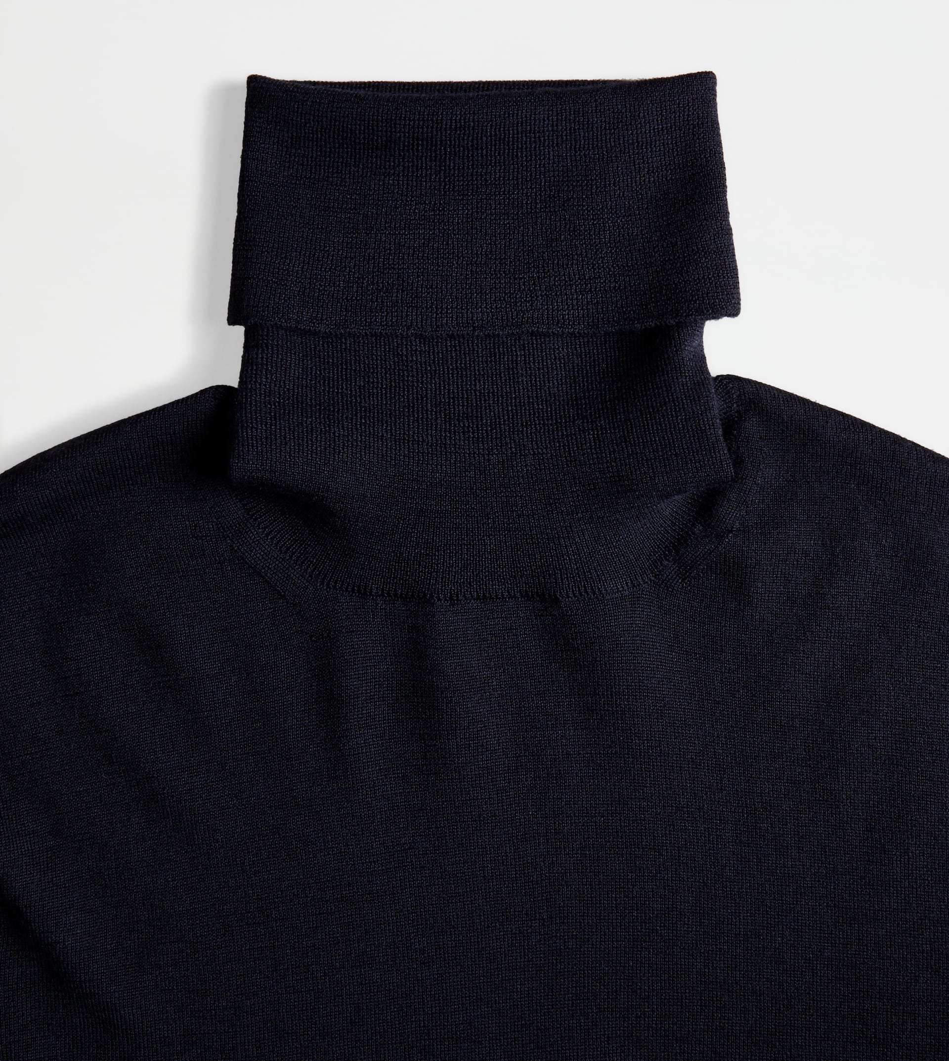 TURTLENECK IN WOOL AND SILK - BLUE - 4