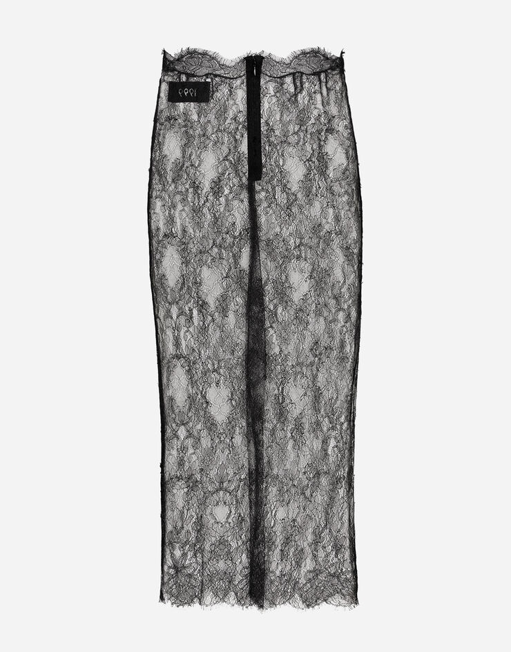 Chantilly lace midi skirt - 8