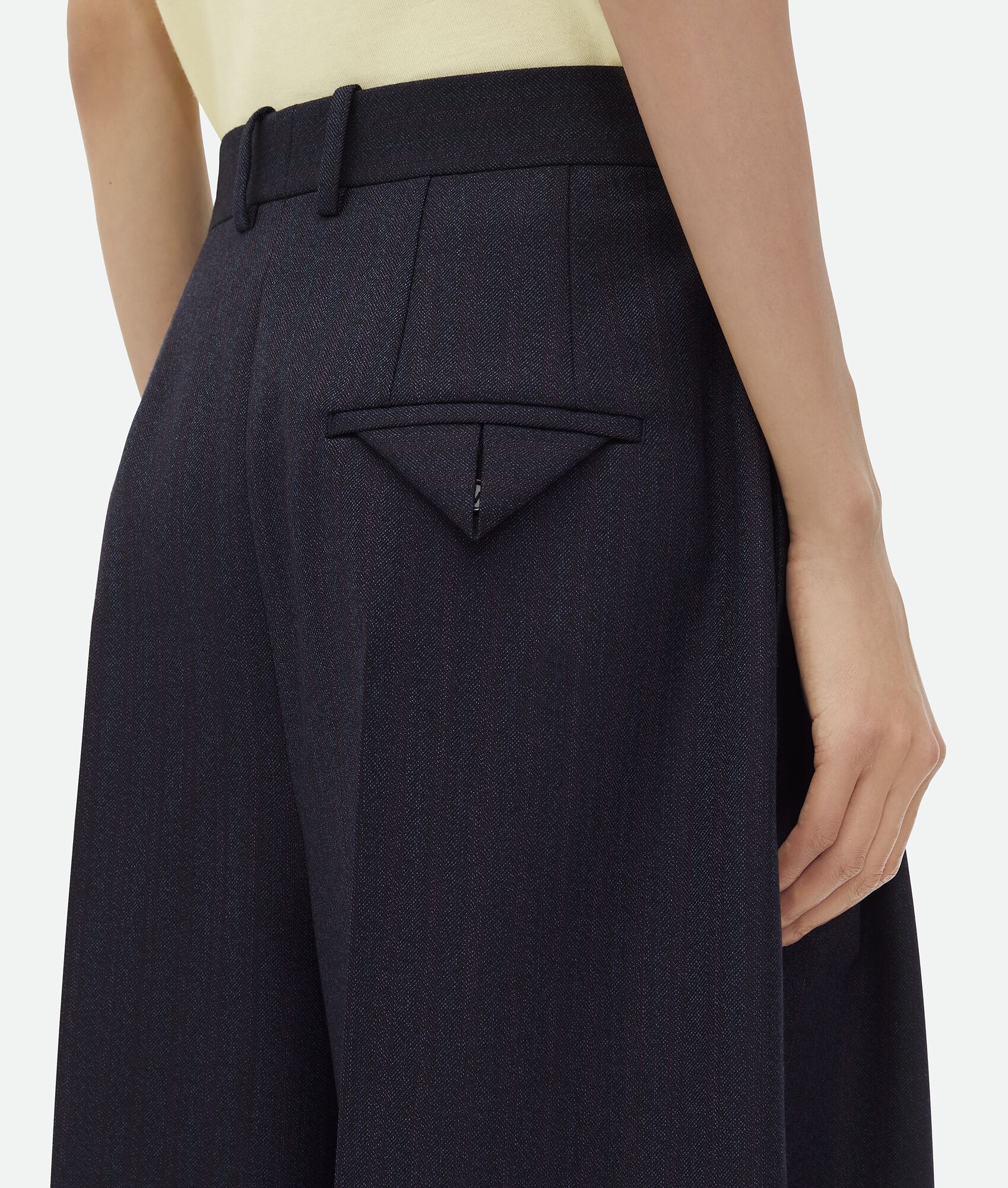 Striped Wool Shorts - 5