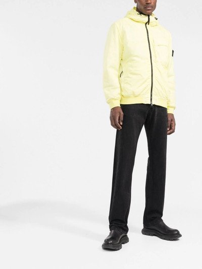 Stone Island zip-up hooded windbreaker jacket outlook