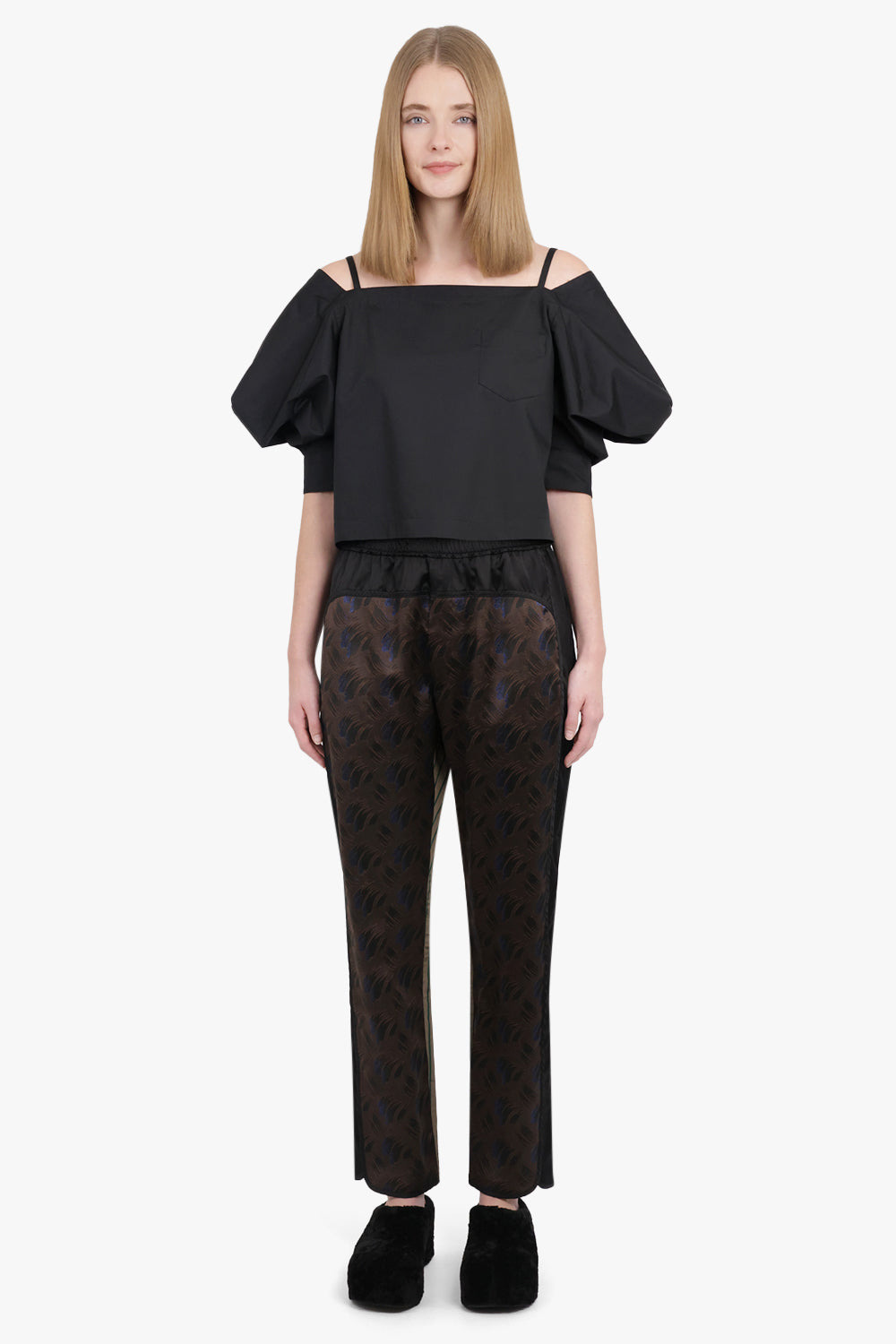 PARCHER CONTRAST PRINT PANT | BROWN - 3