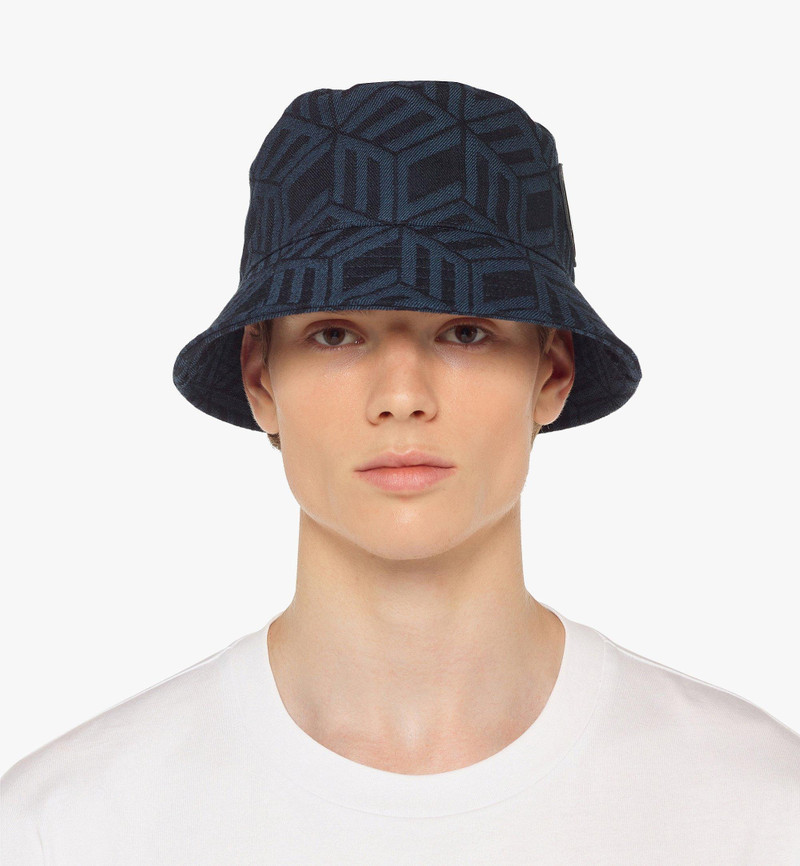 MCM Bucket Hat in Cubic Monogram Denim Jacquard outlook
