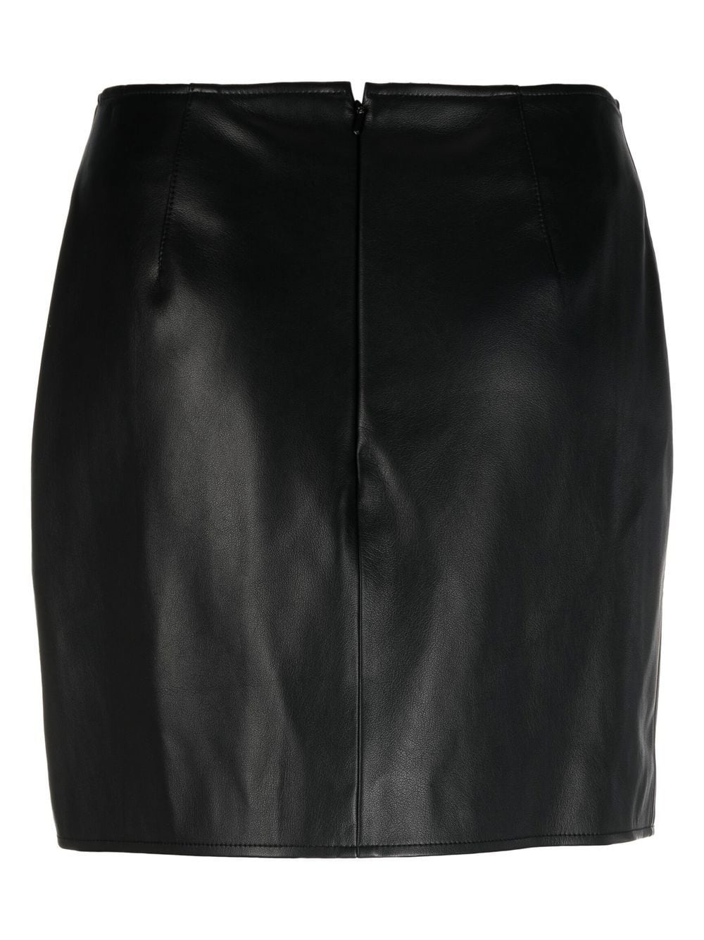 straight faux-leather mini-skirt - 2