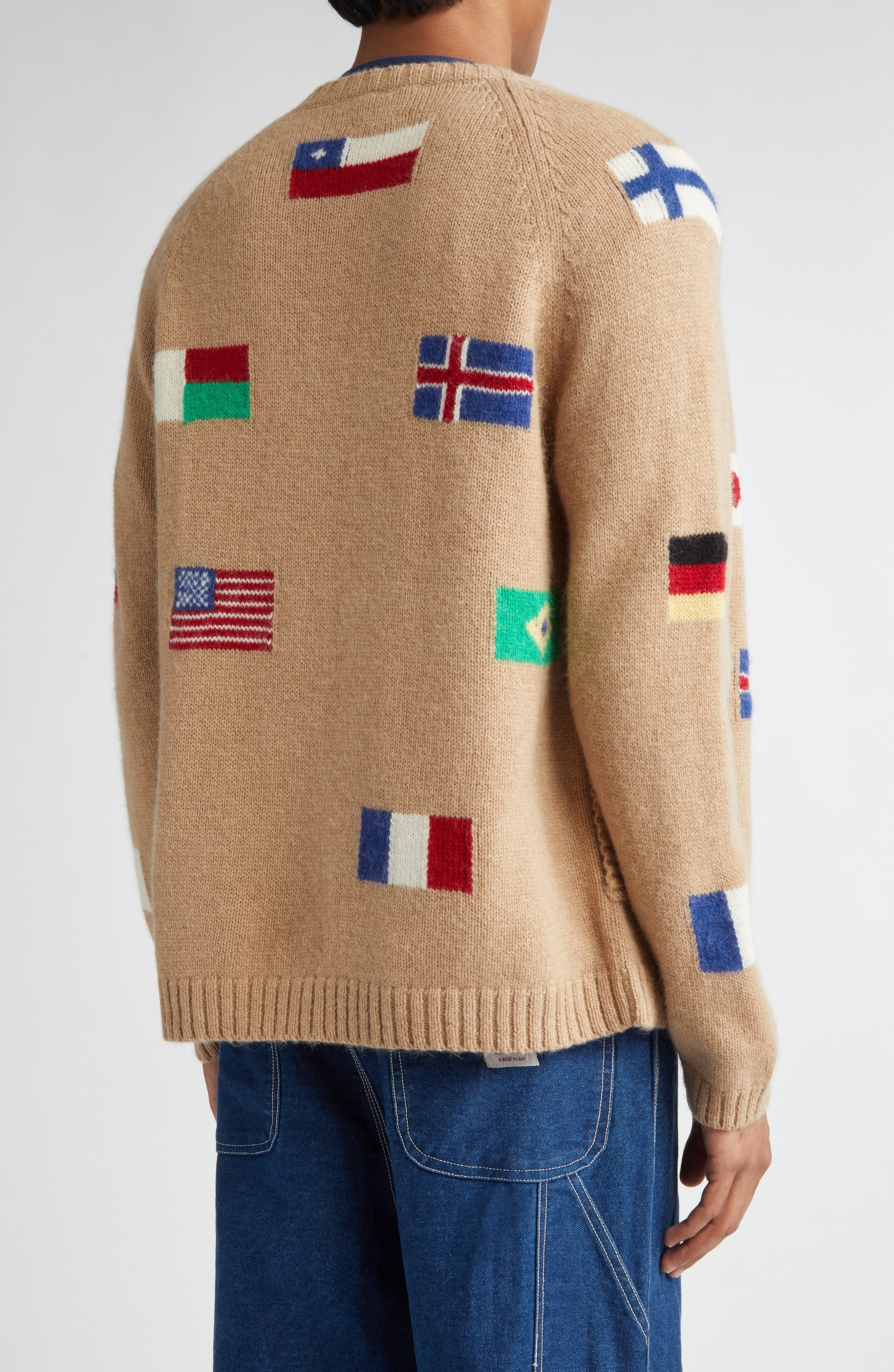 Bode Round-the-World Baby Alpaca and Merino Wool Cardigan in Tan at Nordstrom - 3
