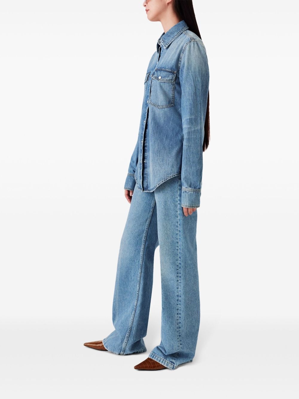 cotton straight-leg jeans - 3