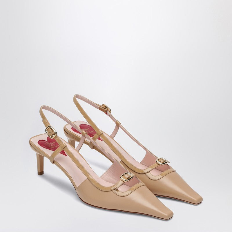 DESERT LEATHER DÉCOLLETÉS SLINGBACK VIV'' CANARD - 2