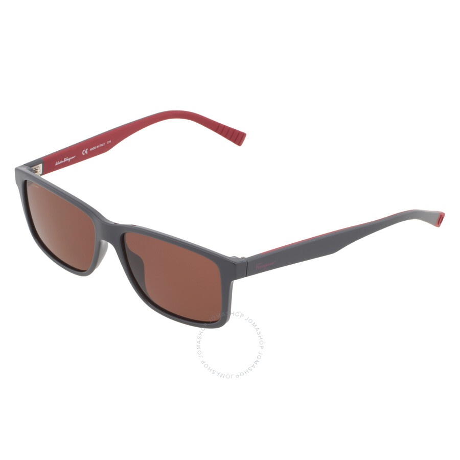 Salvatore Ferragamo Brown Rectangular Men's Sunglasses SF938S 023 57 - 4