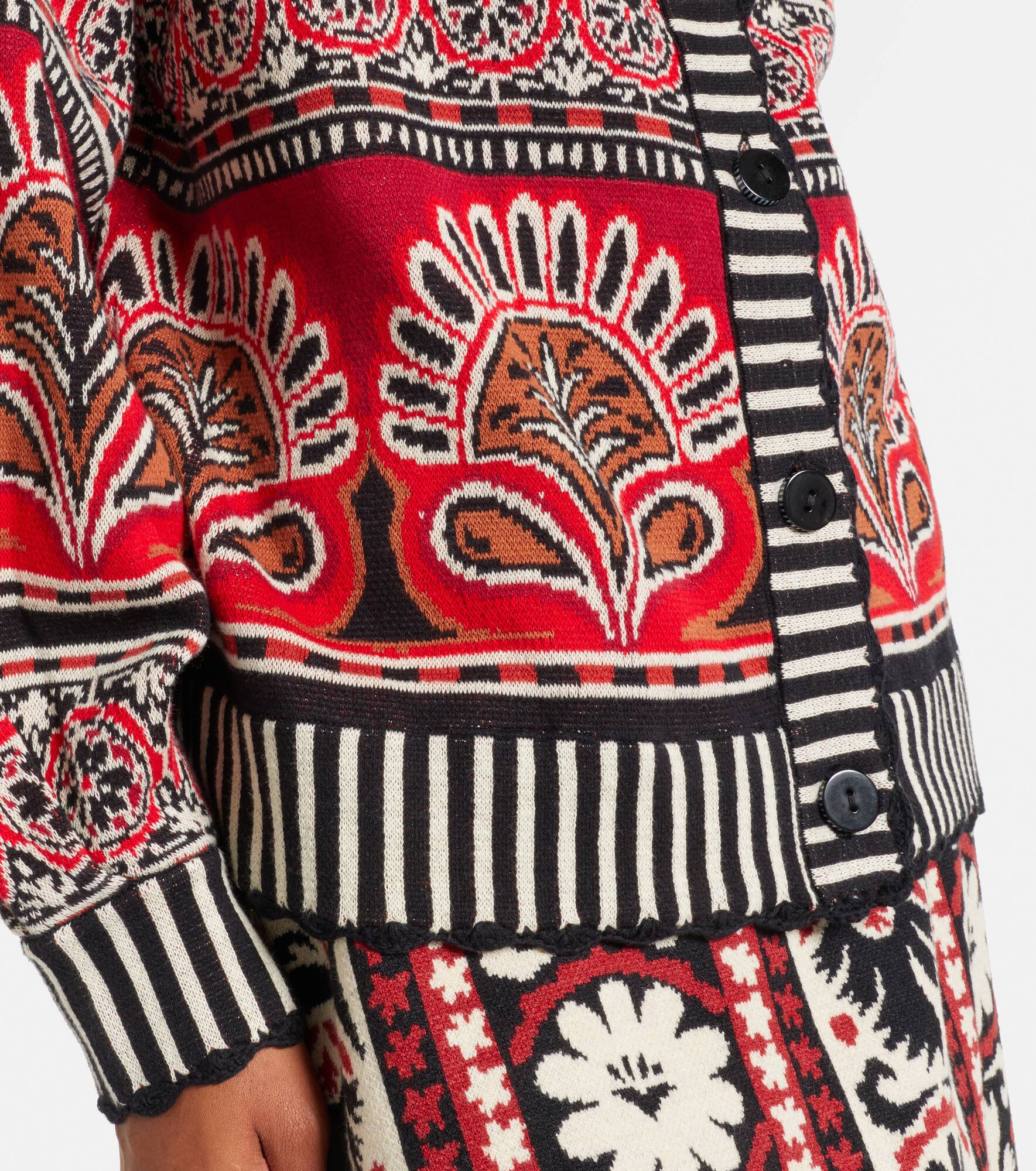 Coconut Grove cotton jacquard cardigan - 5