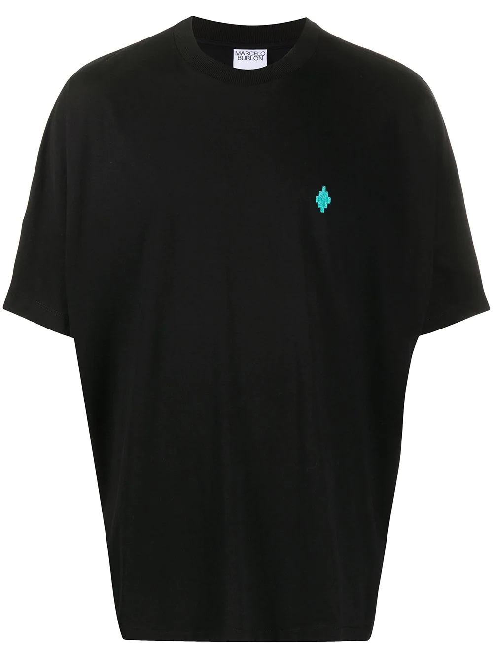 logo-embroidered oversized T-shirt - 1