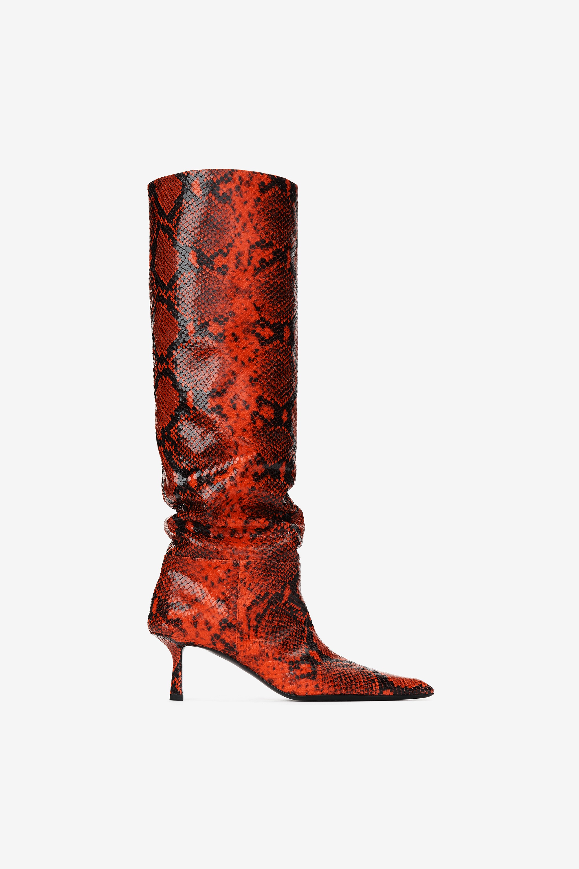 viola slouch boot in embossed leather - 1