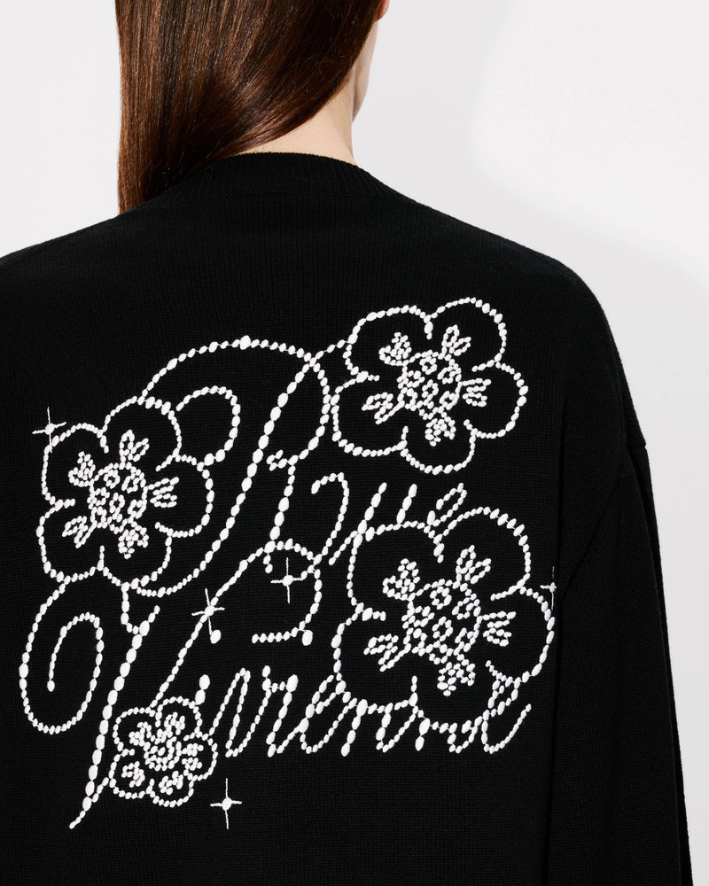 'KENZO Constellation' genderless embroidered cardigan in wool and cotton 7