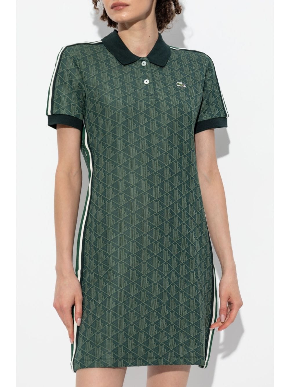 monogram-jacquard polo dress - 3