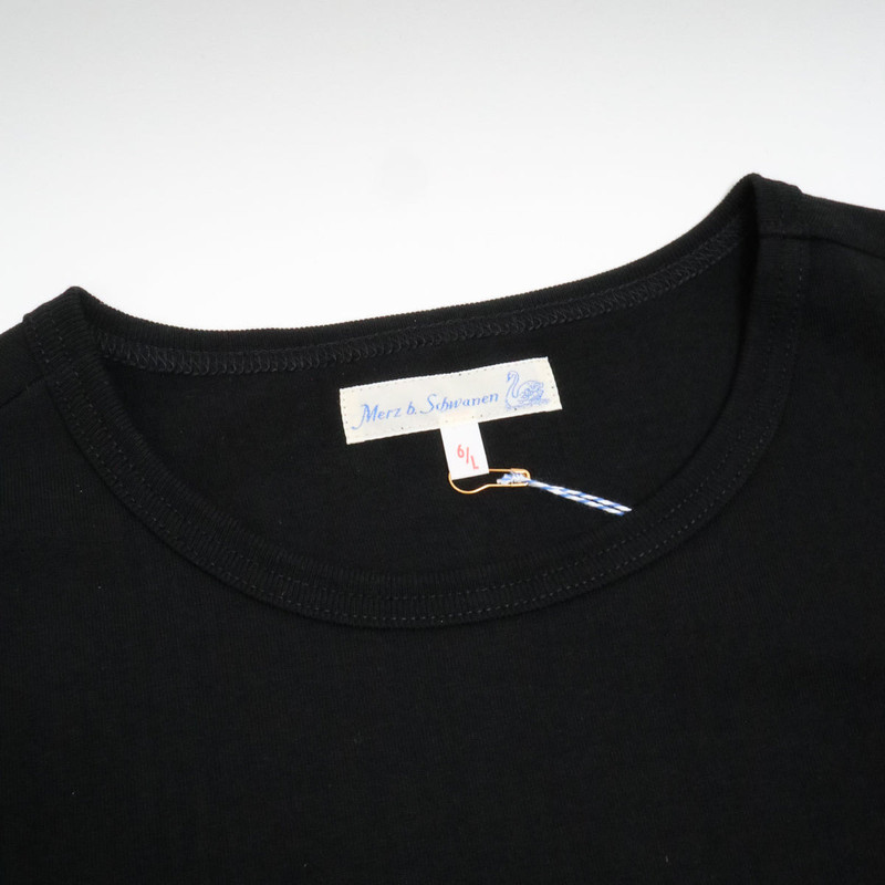 Merz b. Schwanen The Originals 215 Loopwheeled T-Shirt Classic Fit Deep Black outlook