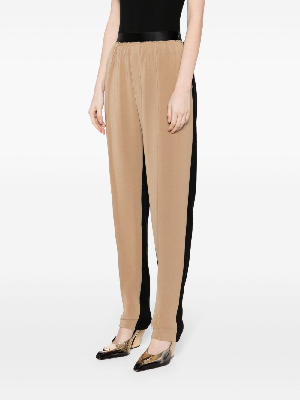 panelled elastic-waist trousers - 3