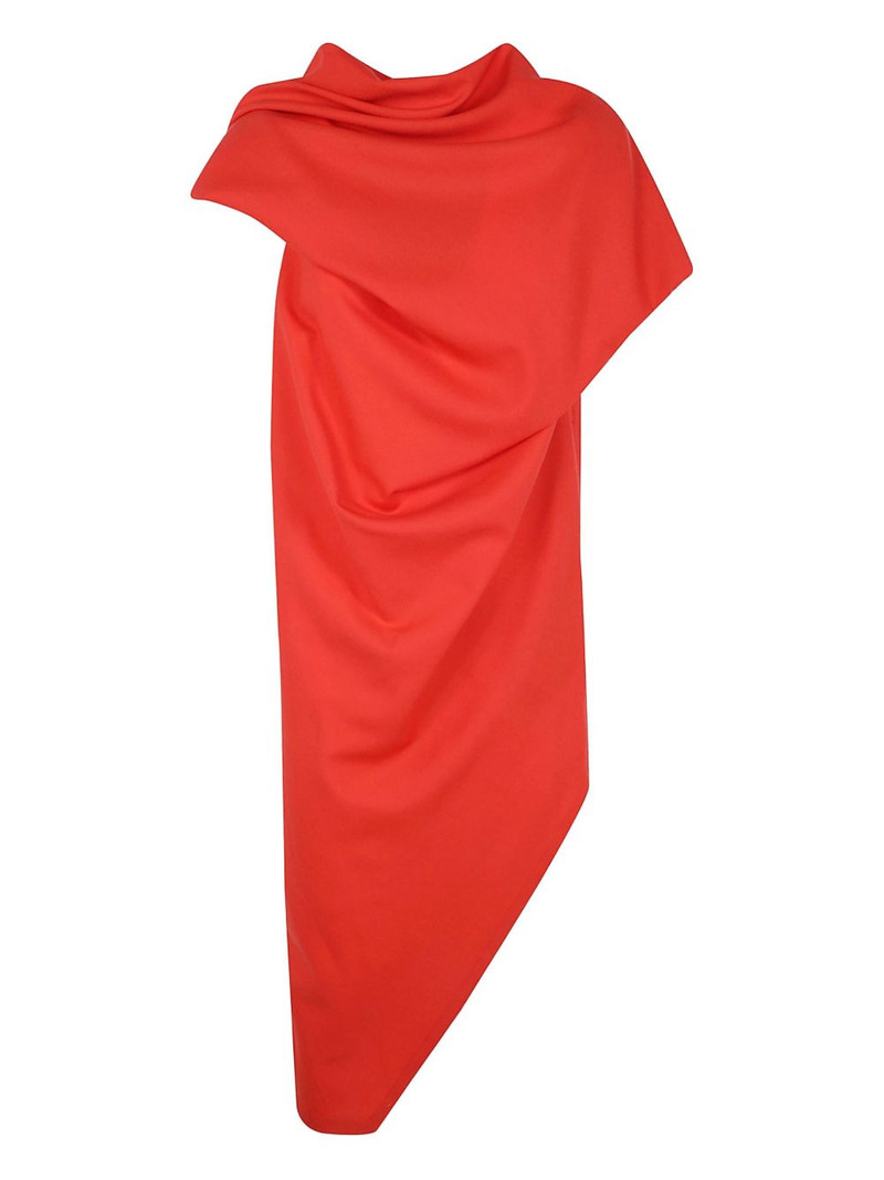 Uni-Form Wool asymmetric-design midi dress 1