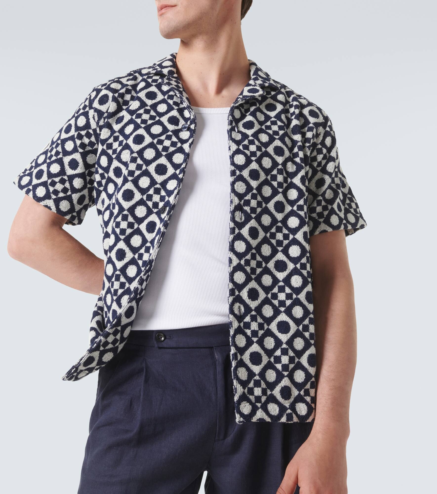 Howell printed cotton terry shirt - 5