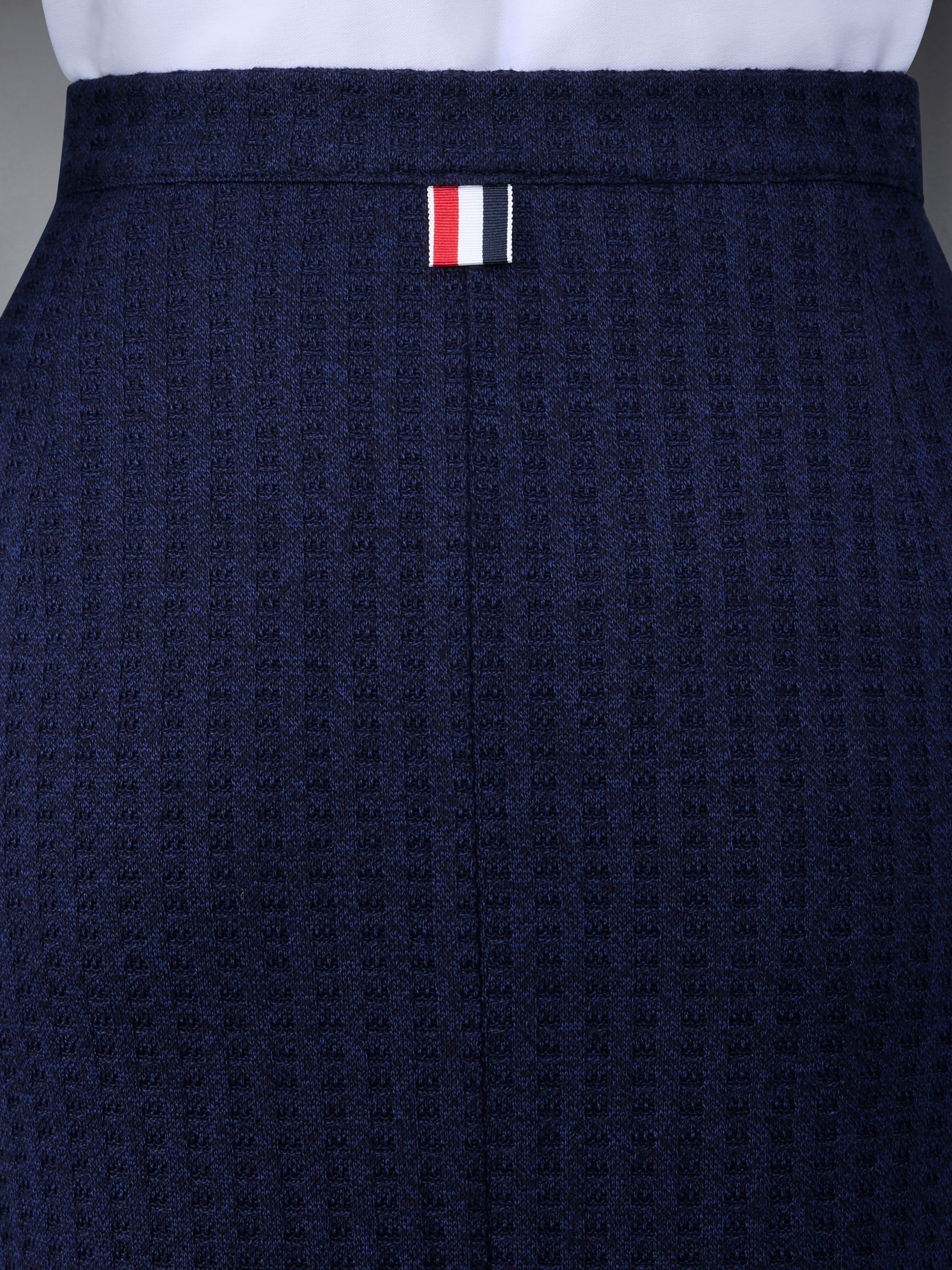 logo-patch jacquard skirt - 6