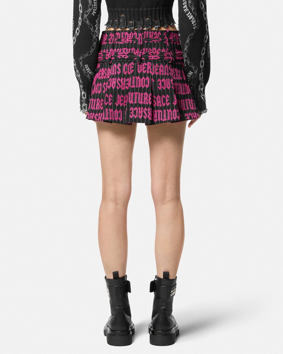 Logomania Pleated Mini Skirt - 5