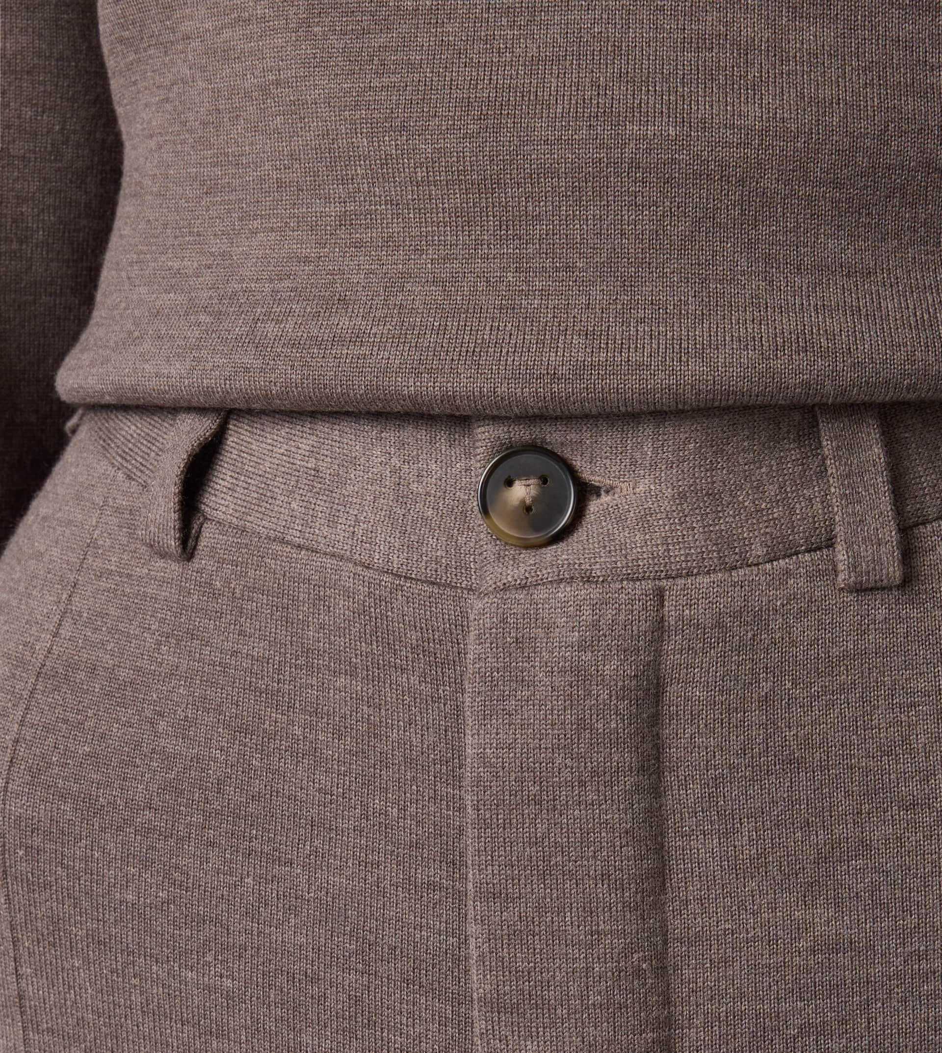 PANTS IN WOOL - BROWN - 4