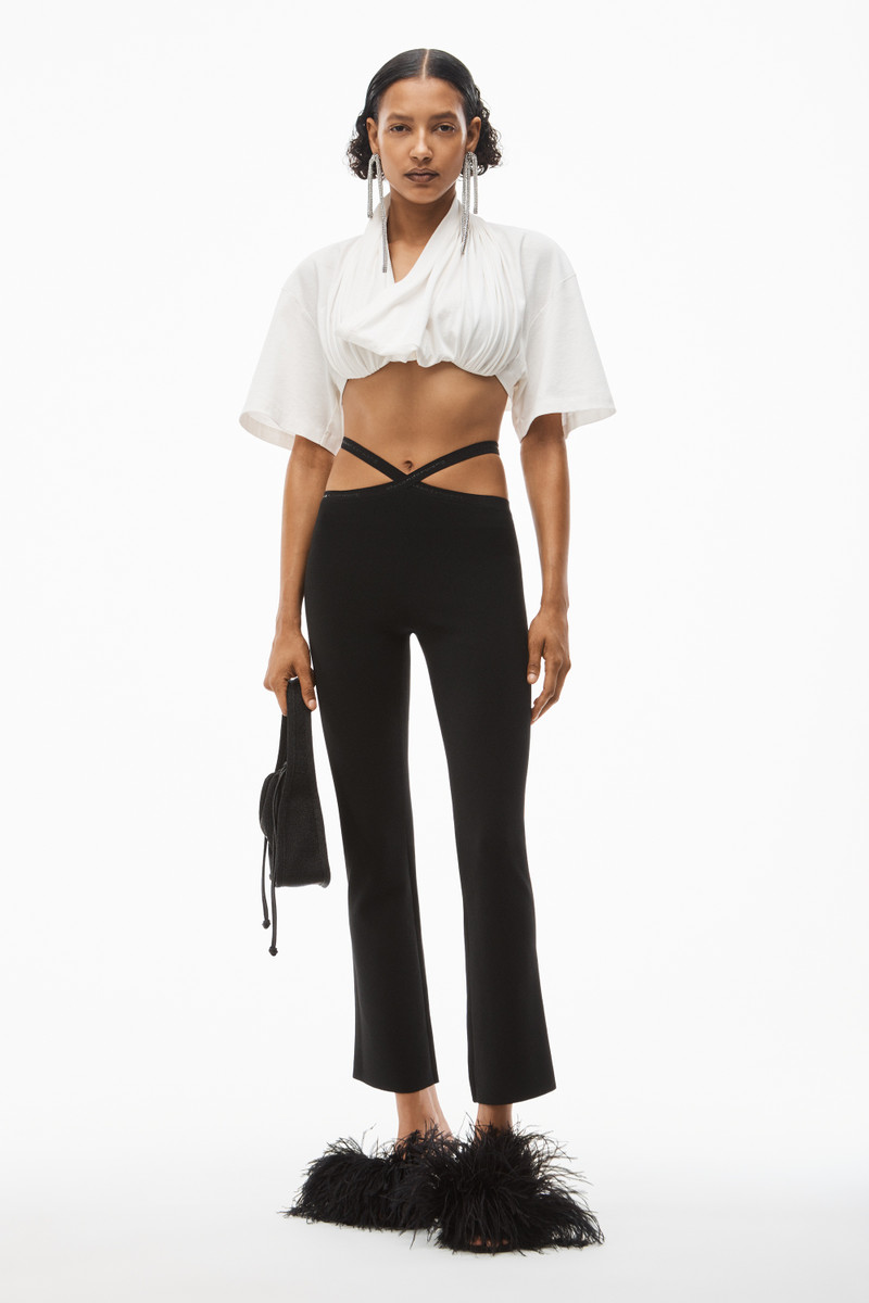Alexander Wang CRISSCROSS LOGO LEGGING IN VISCOSE KNIT outlook