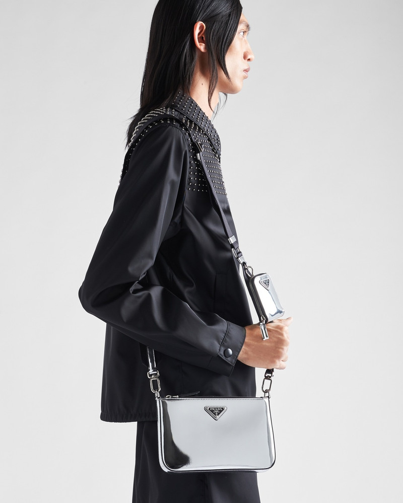 Prada Brushed leather shoulder bag outlook