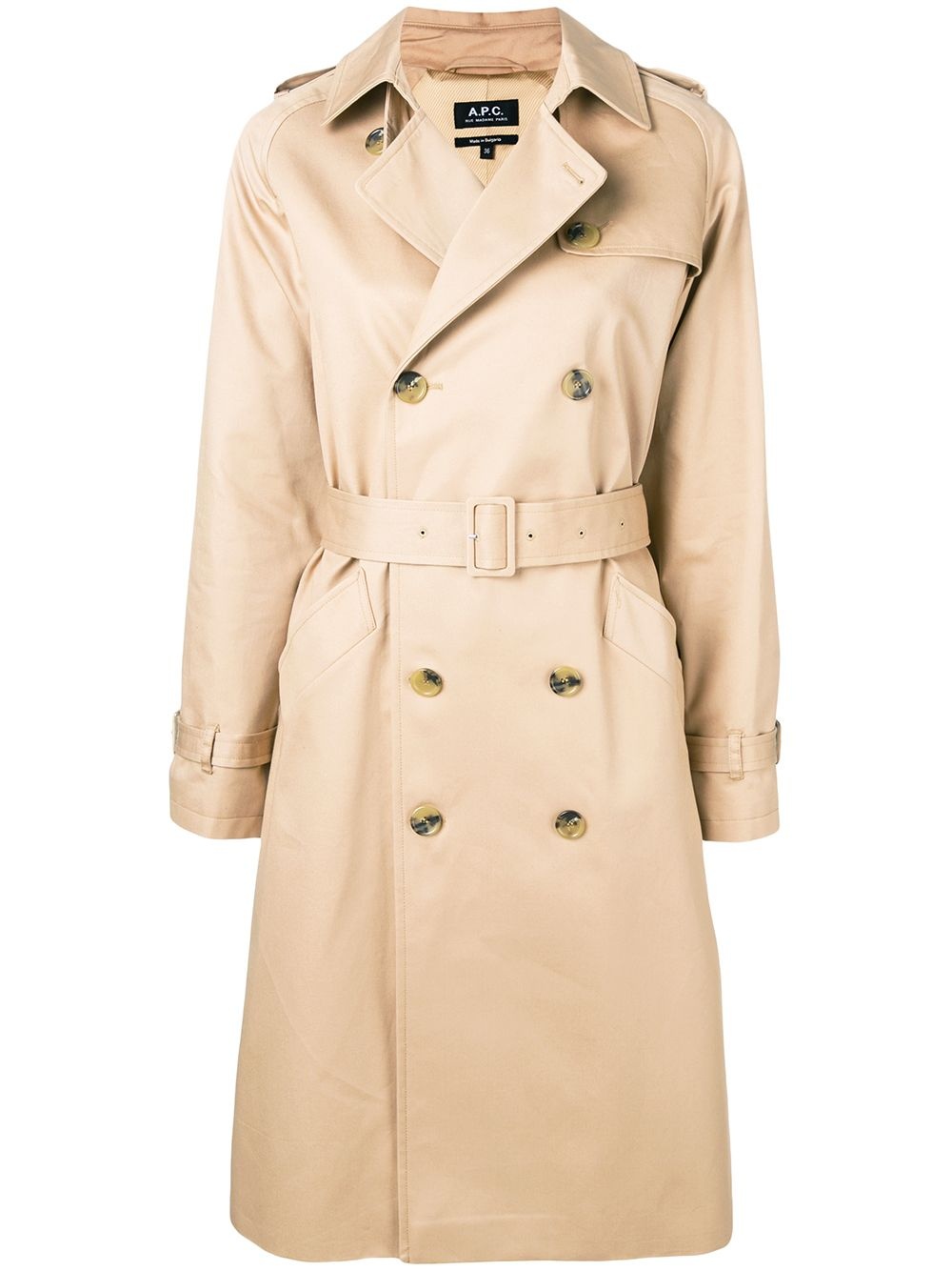 belted trench coat - 1