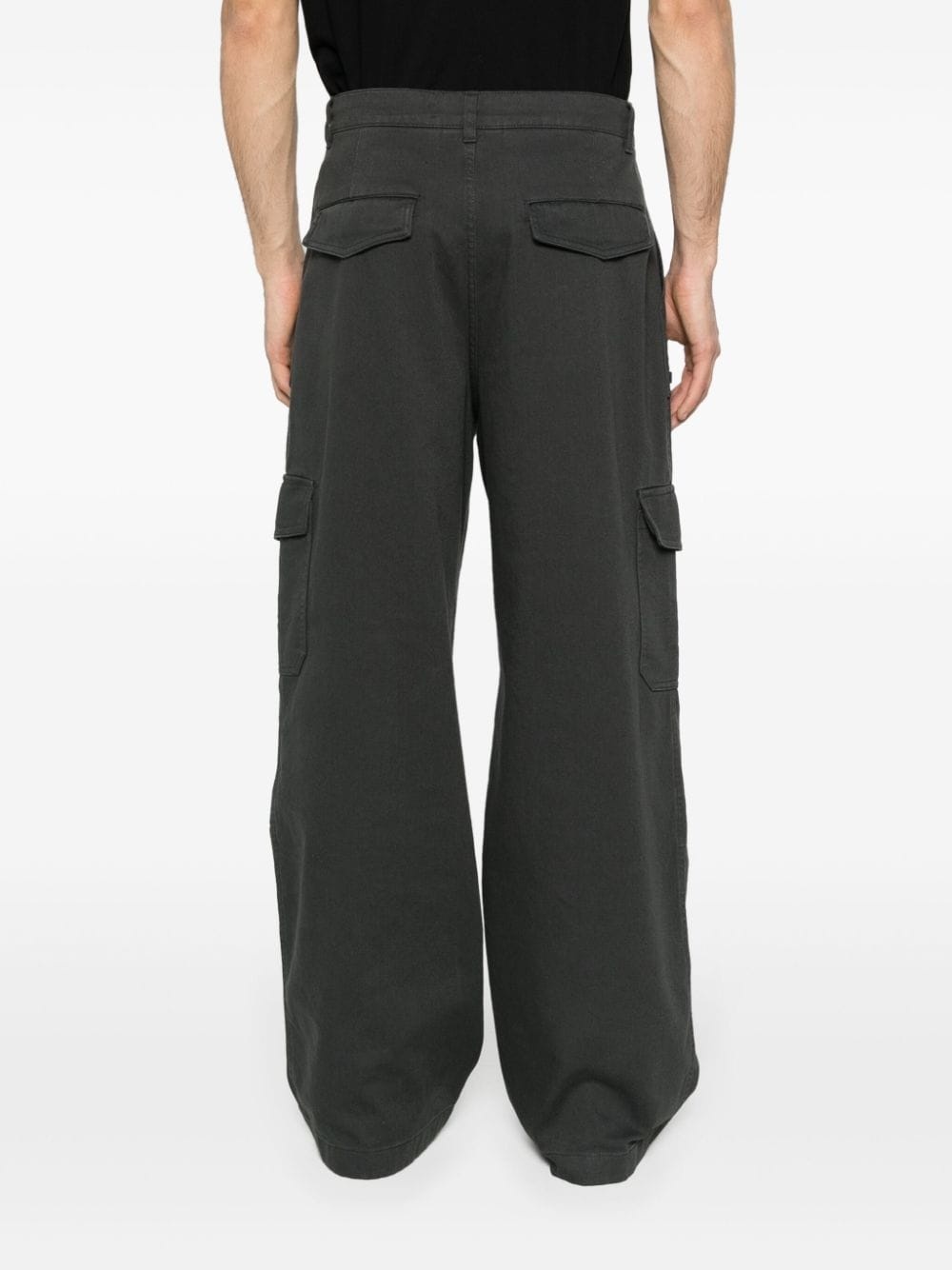 wide-leg cargo trousers - 4