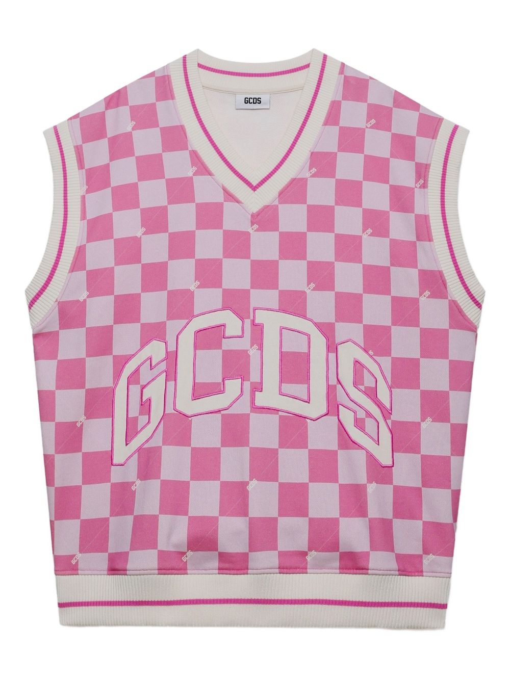 checked vest - 1