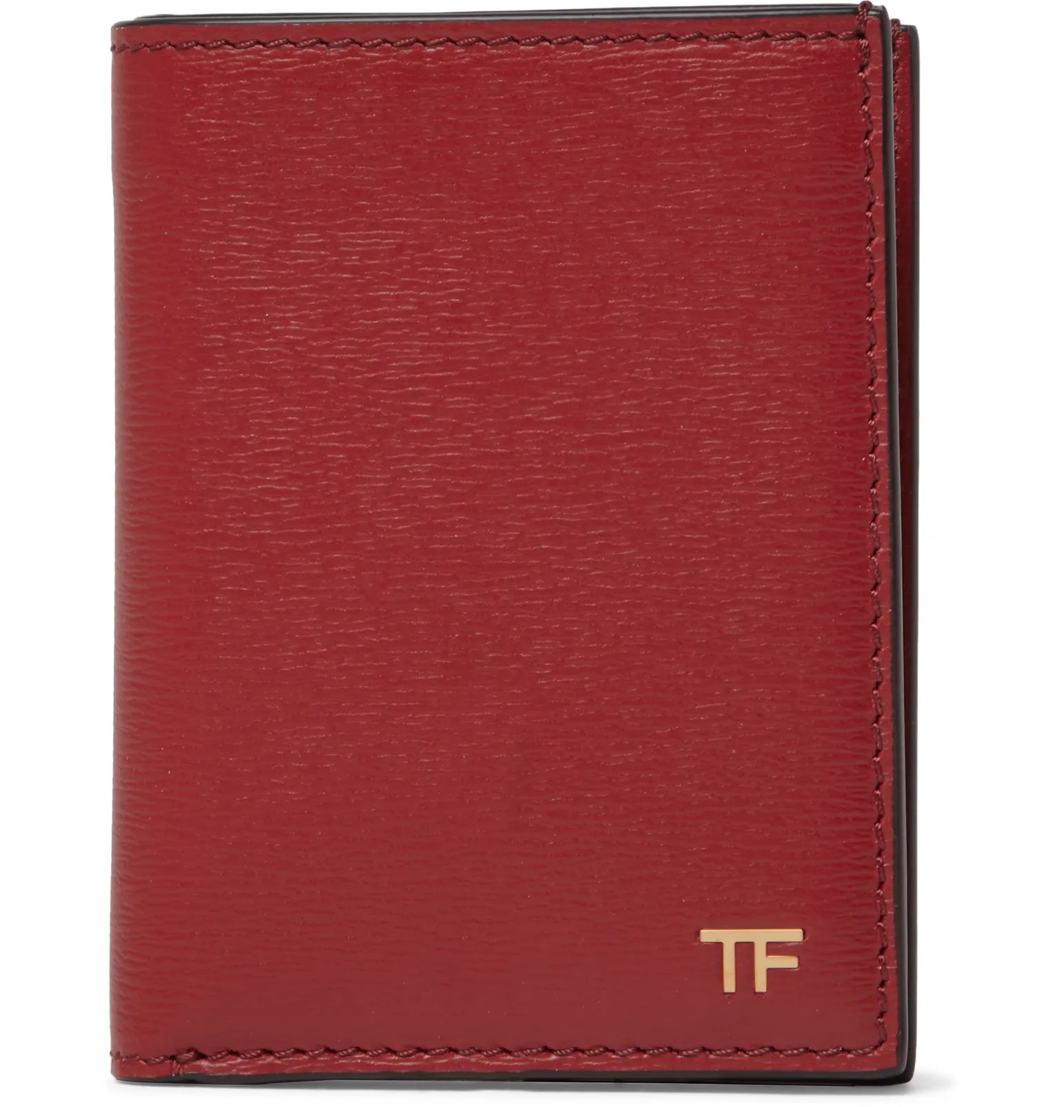 Textured-Leather Bifold Cardholder - 5