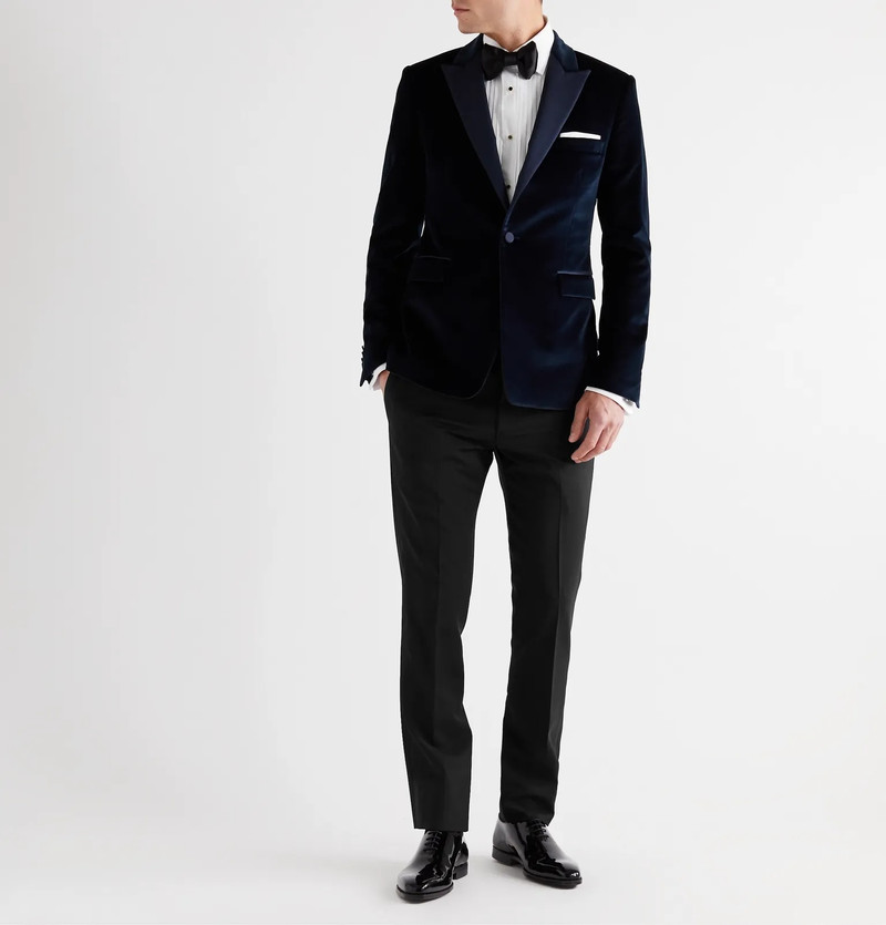 Paul Smith Slim-Fit Satin-Trimmed Wool and Mohair-Blend Tuxedo Trousers outlook