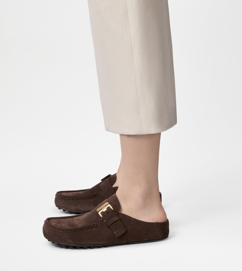 Tod's MULE LOAFERS IN SUEDE - BROWN outlook