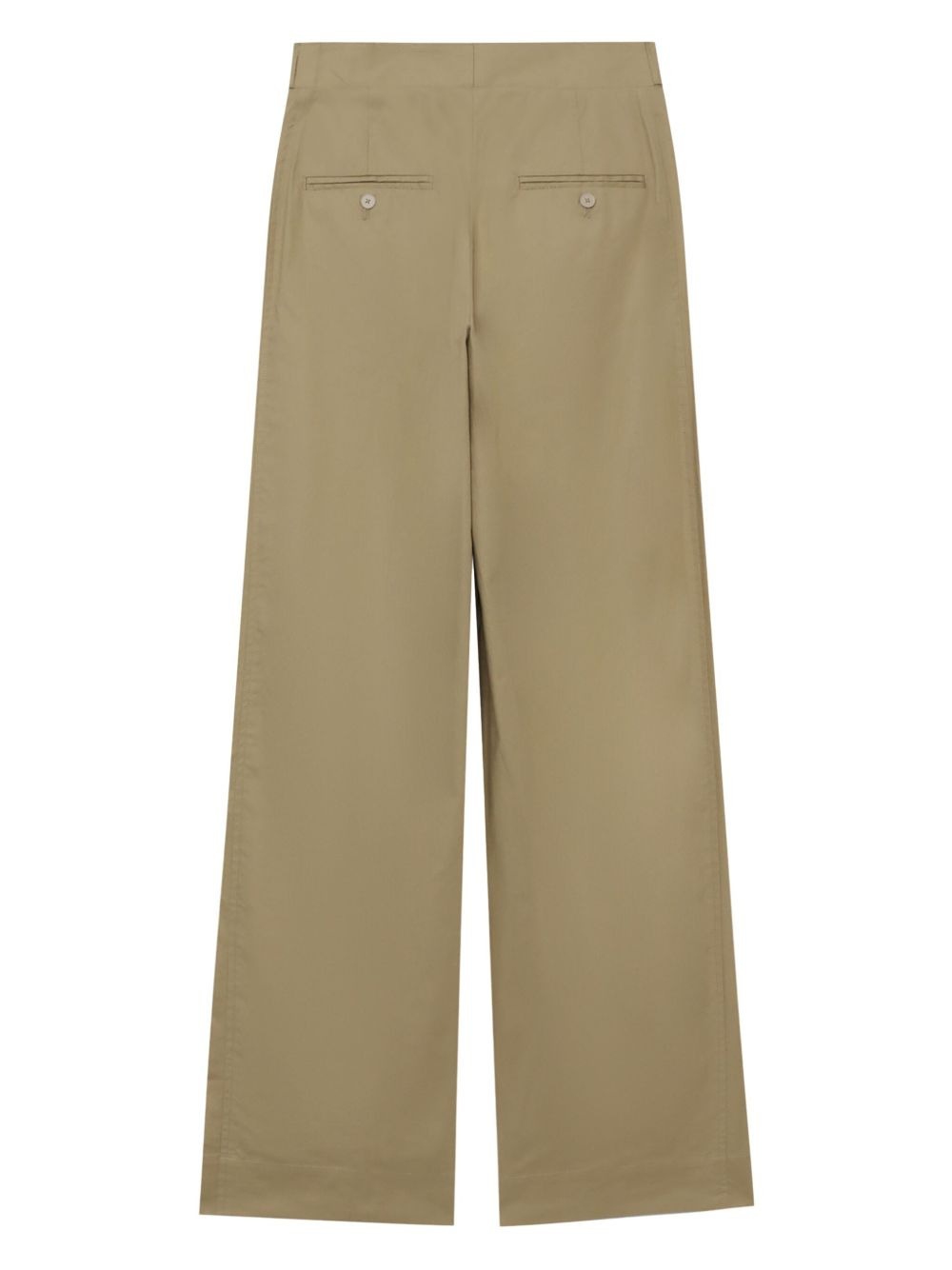 belted waist tabs straight-leg trousers - 6