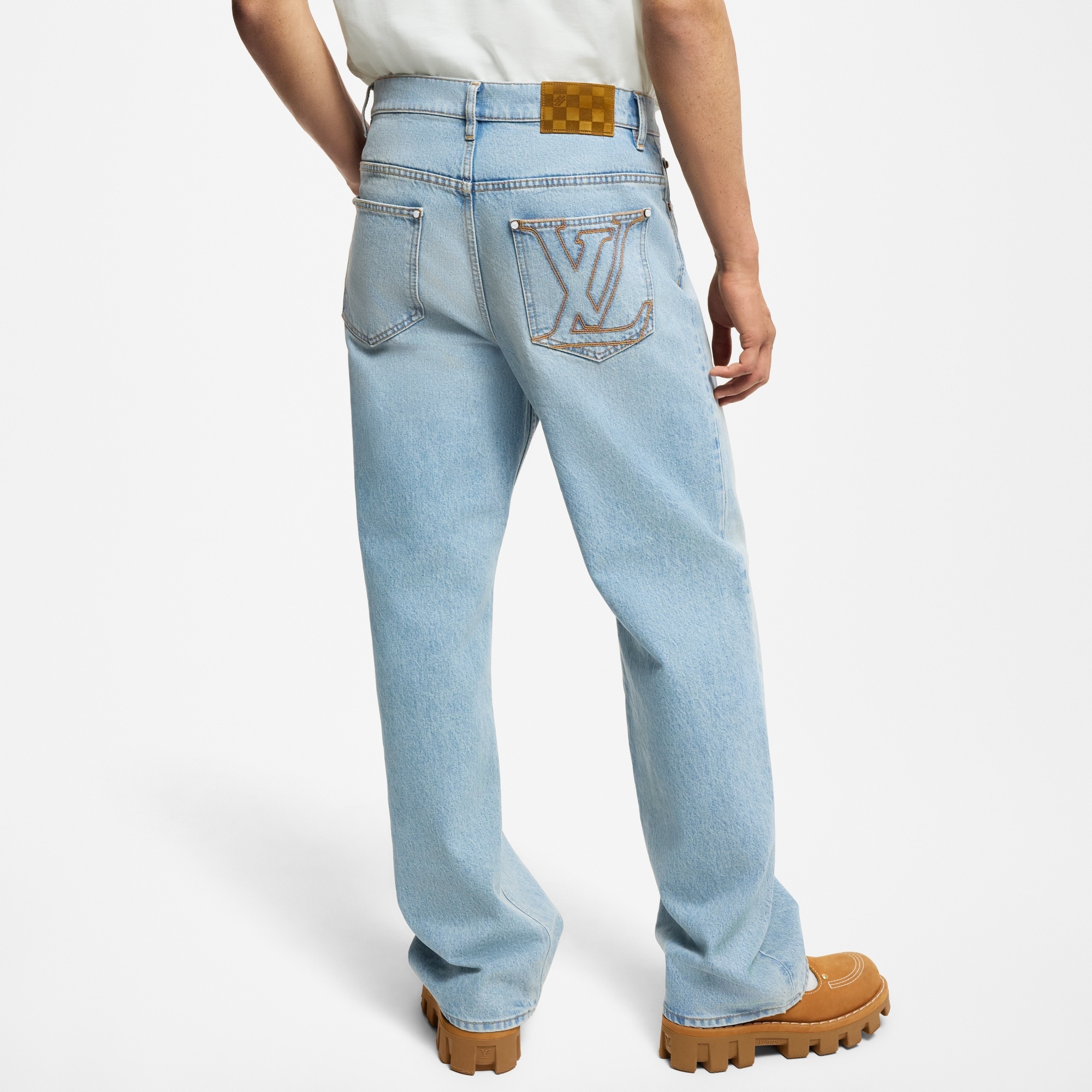 Wide Leg Fit Denim Pants - 3