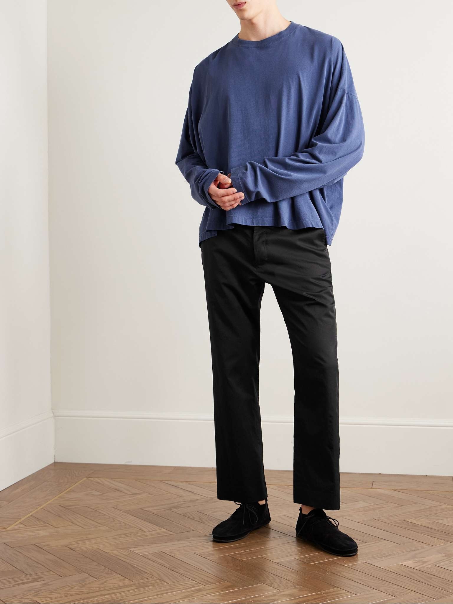 Lerio Straight-Leg Cotton-Poplin Suit Trousers - 2