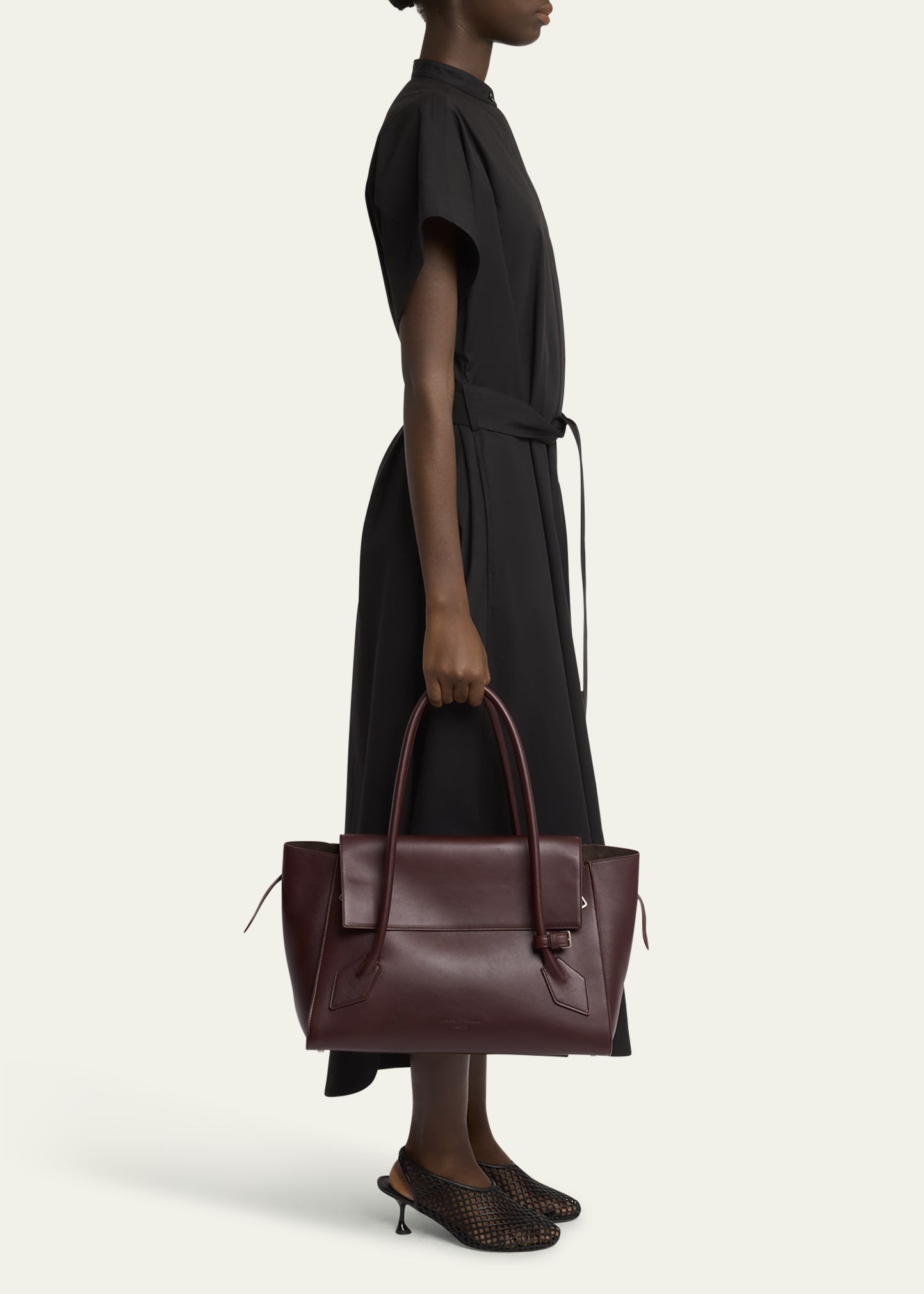 Tate Calf Leather Top-Handle Bag - 6