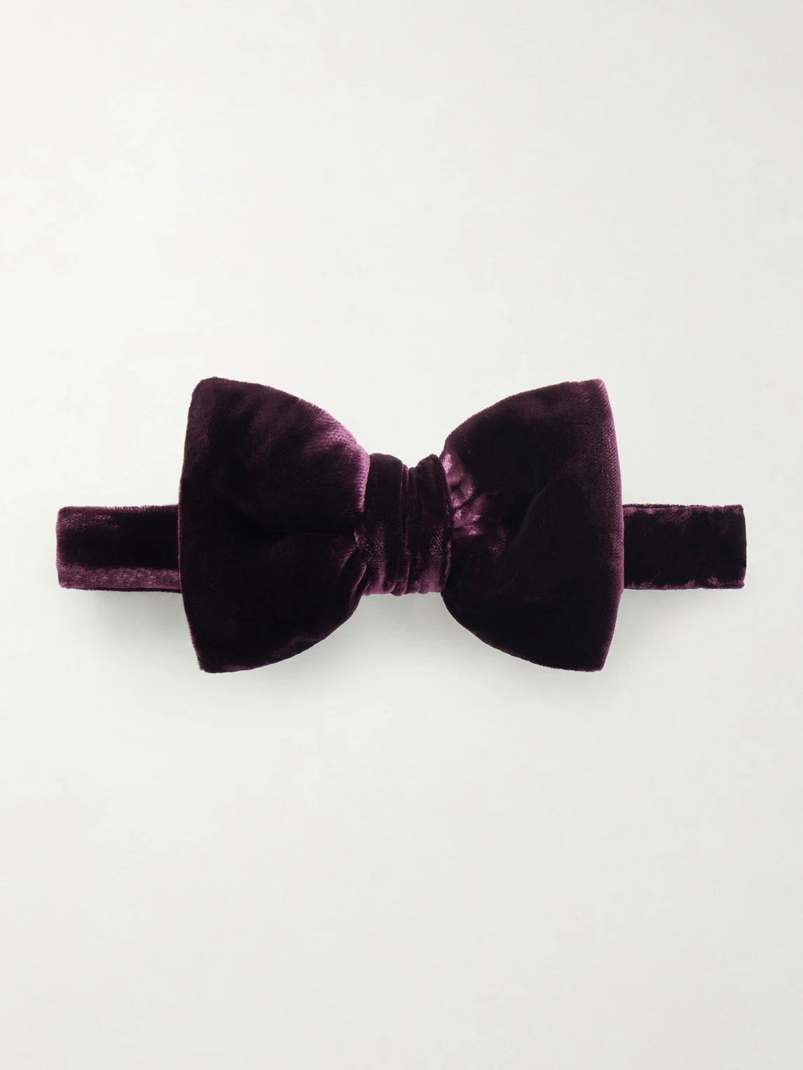 Pre-Tied Cotton-Velvet Bow Tie - 1