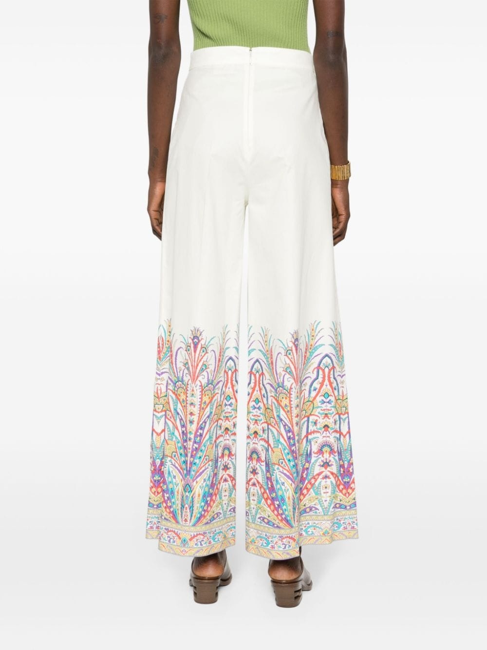 botanical-print trousers - 4