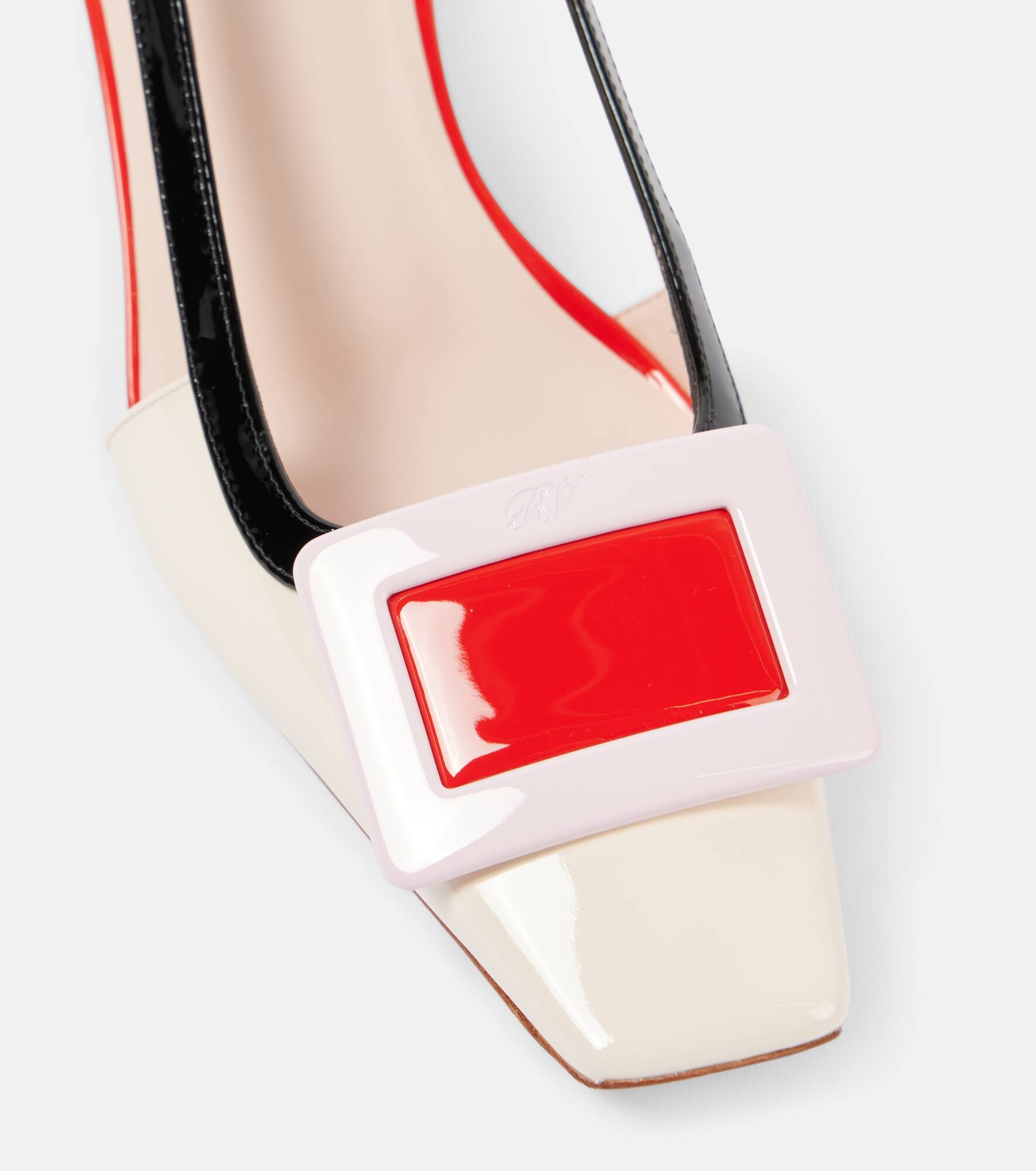 Belle Vivier 45 patent leather slingback pumps - 6