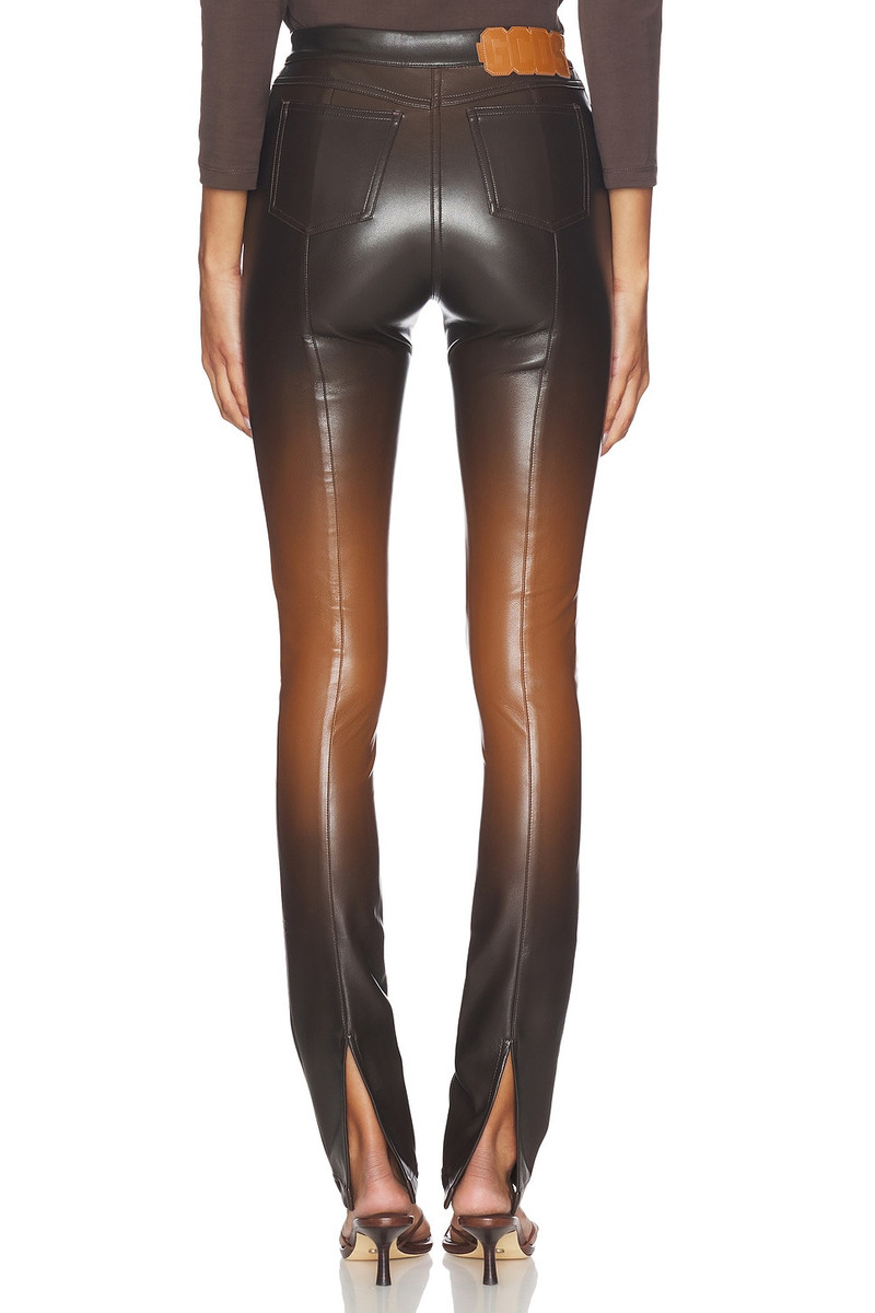 Zippers Faded Faux Leather Skinny Pant 4