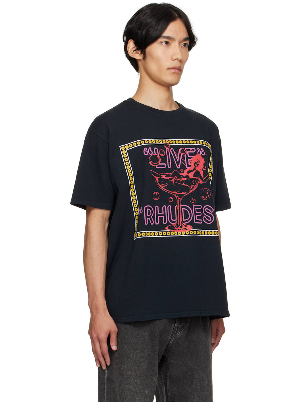 Black 'Live Rhudes' T-shirt - 2