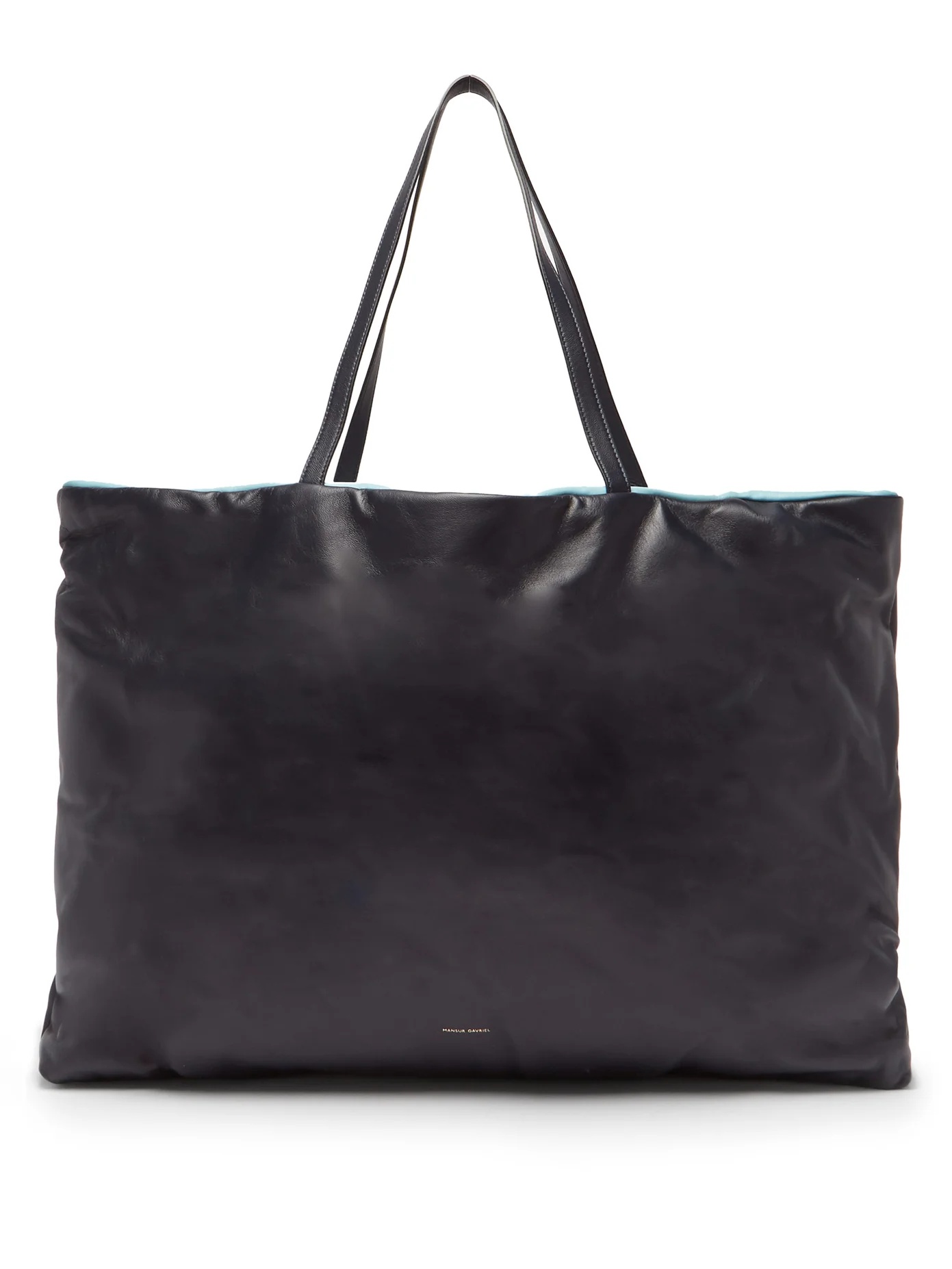 Pillow reversible padded leather tote bag - 1