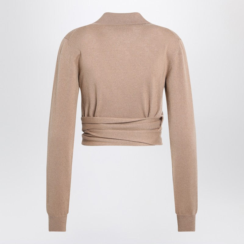 Dolce&Gabbana Beige Wrap Cardigan In Cashmere Women - 2