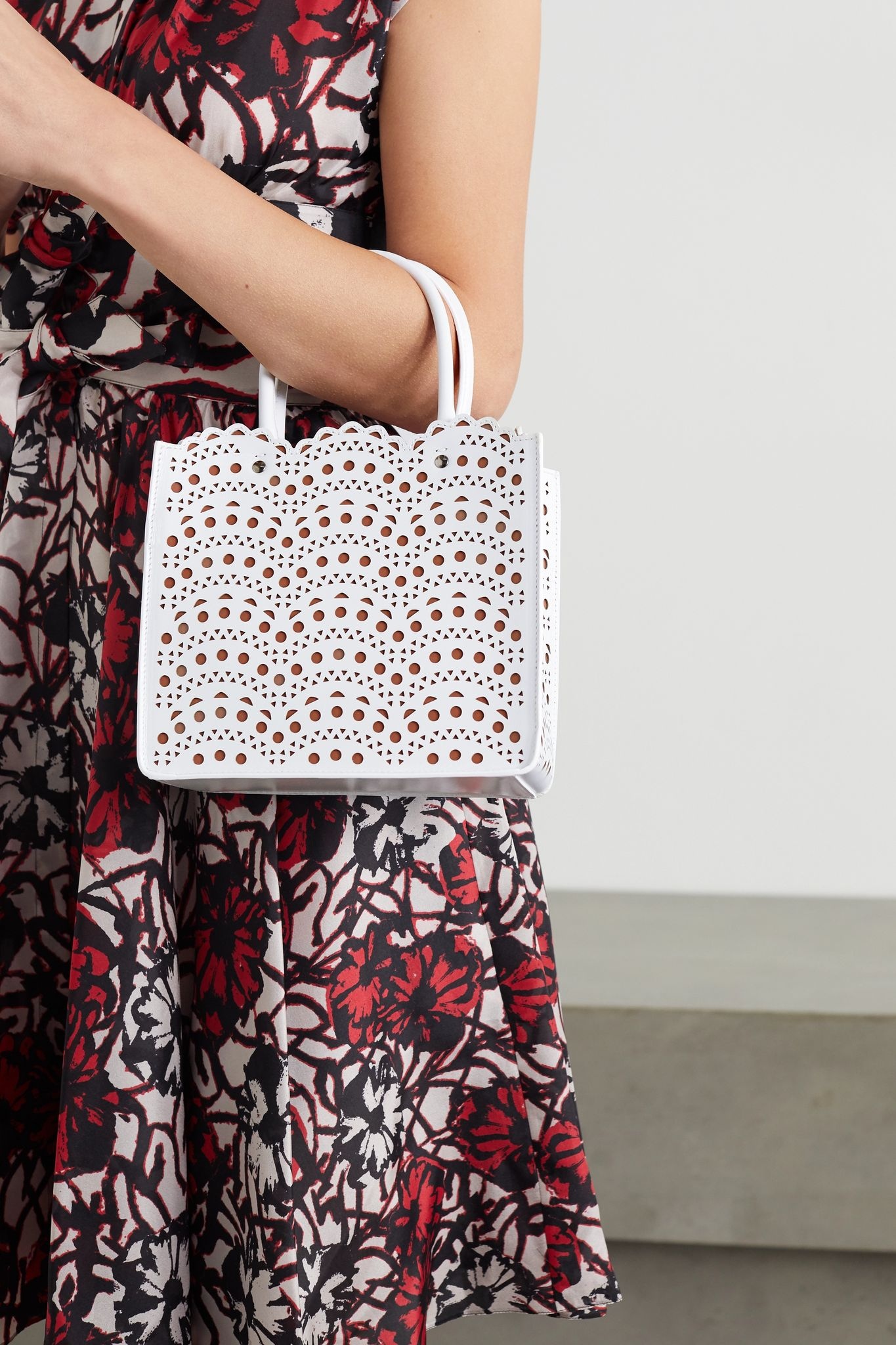 Garance mini laser-cut leather tote - 2