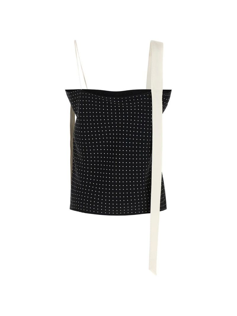TOM FORD polka dot tuxedo band top outlook