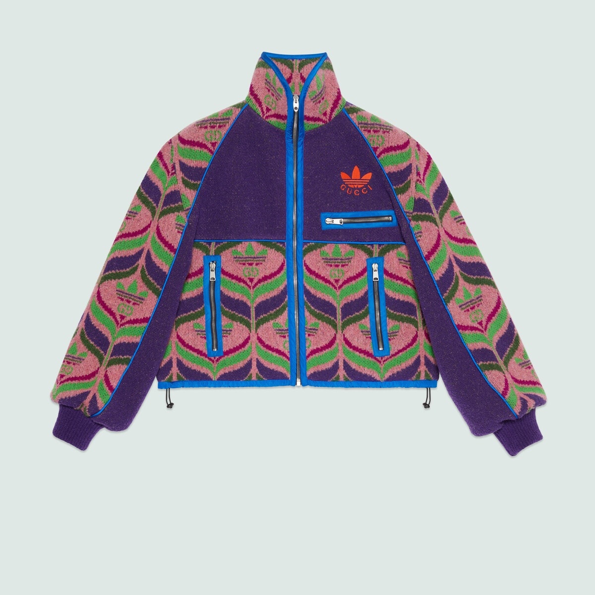 GUCCI adidas x Gucci GG Trefoil wool bomber | REVERSIBLE