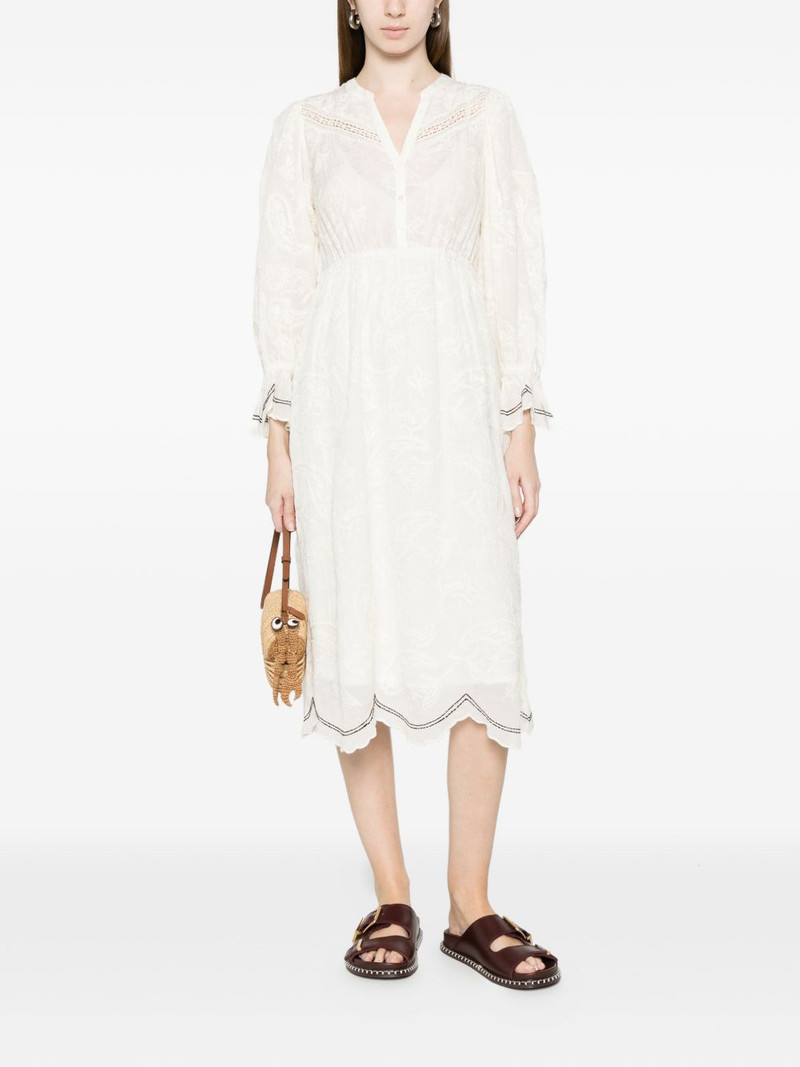 ba&sh Robe Prisco lace trim midi dress outlook
