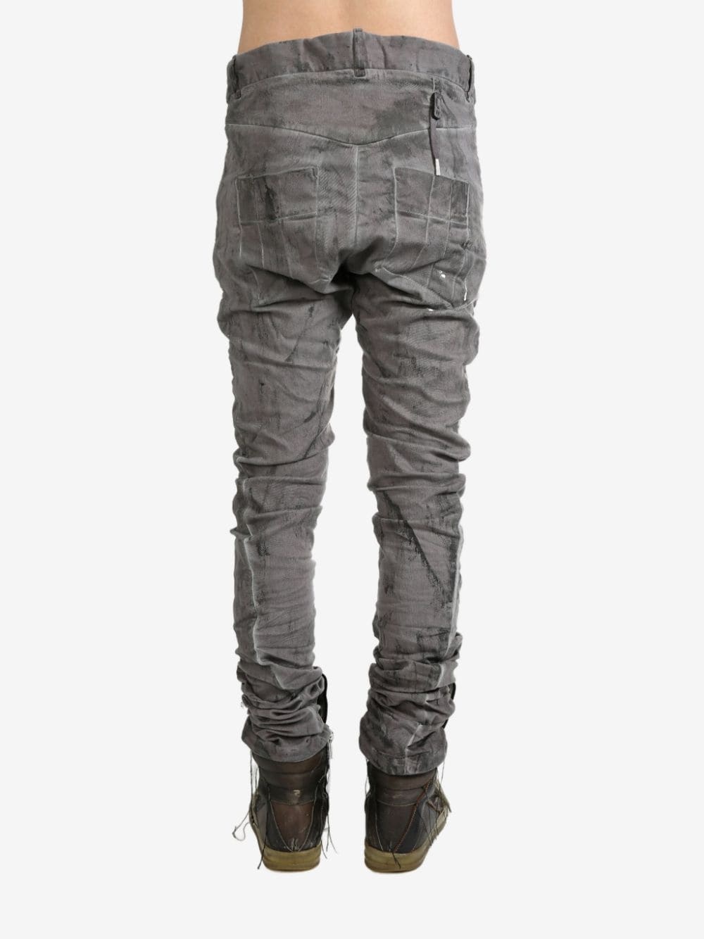 distress finish trousers - 3