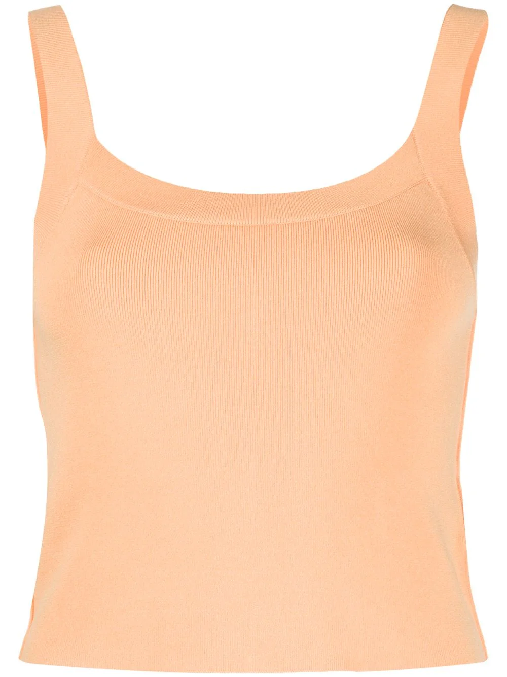 scoop-neck cropped tank top - 1