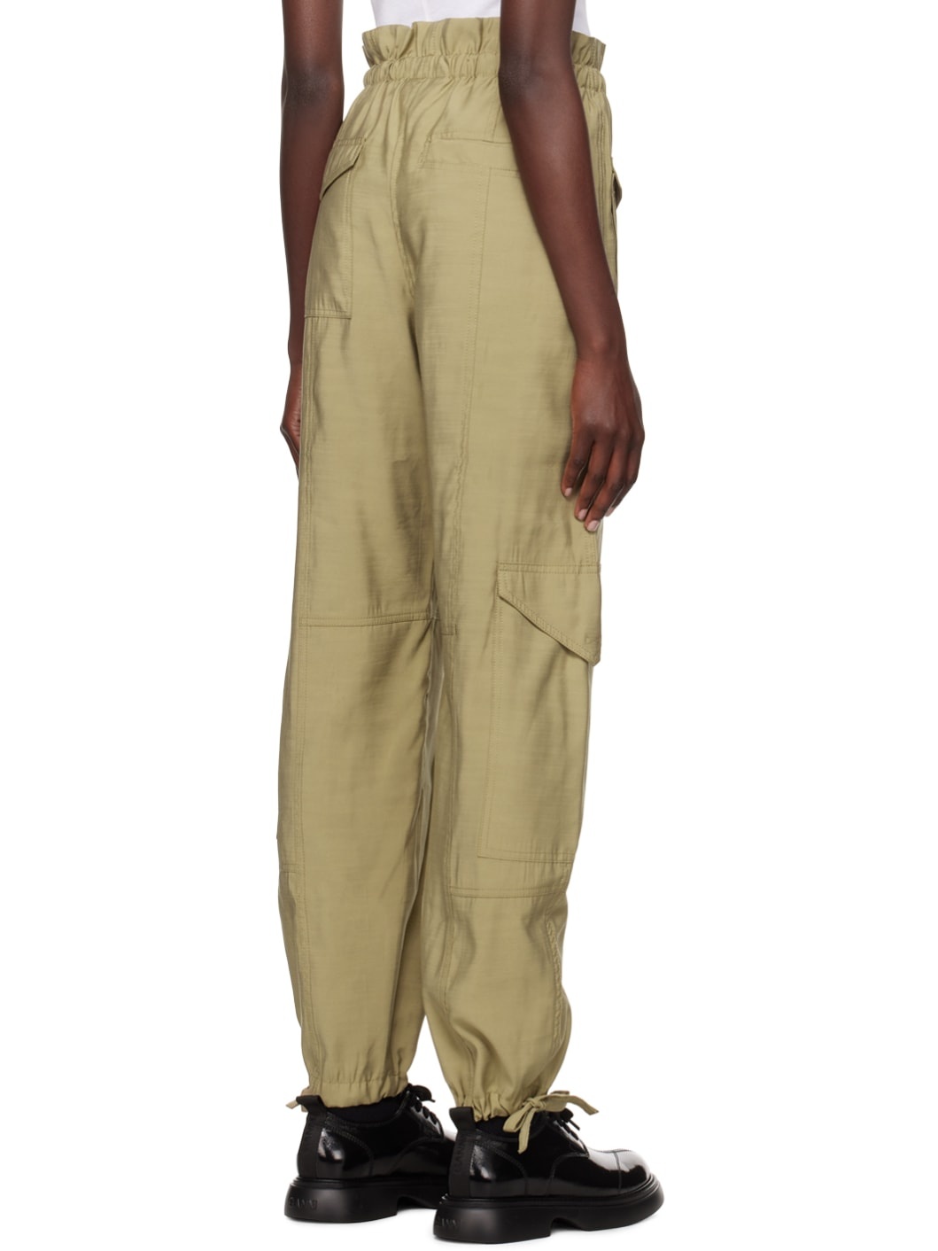Green High-Rise Trousers - 3